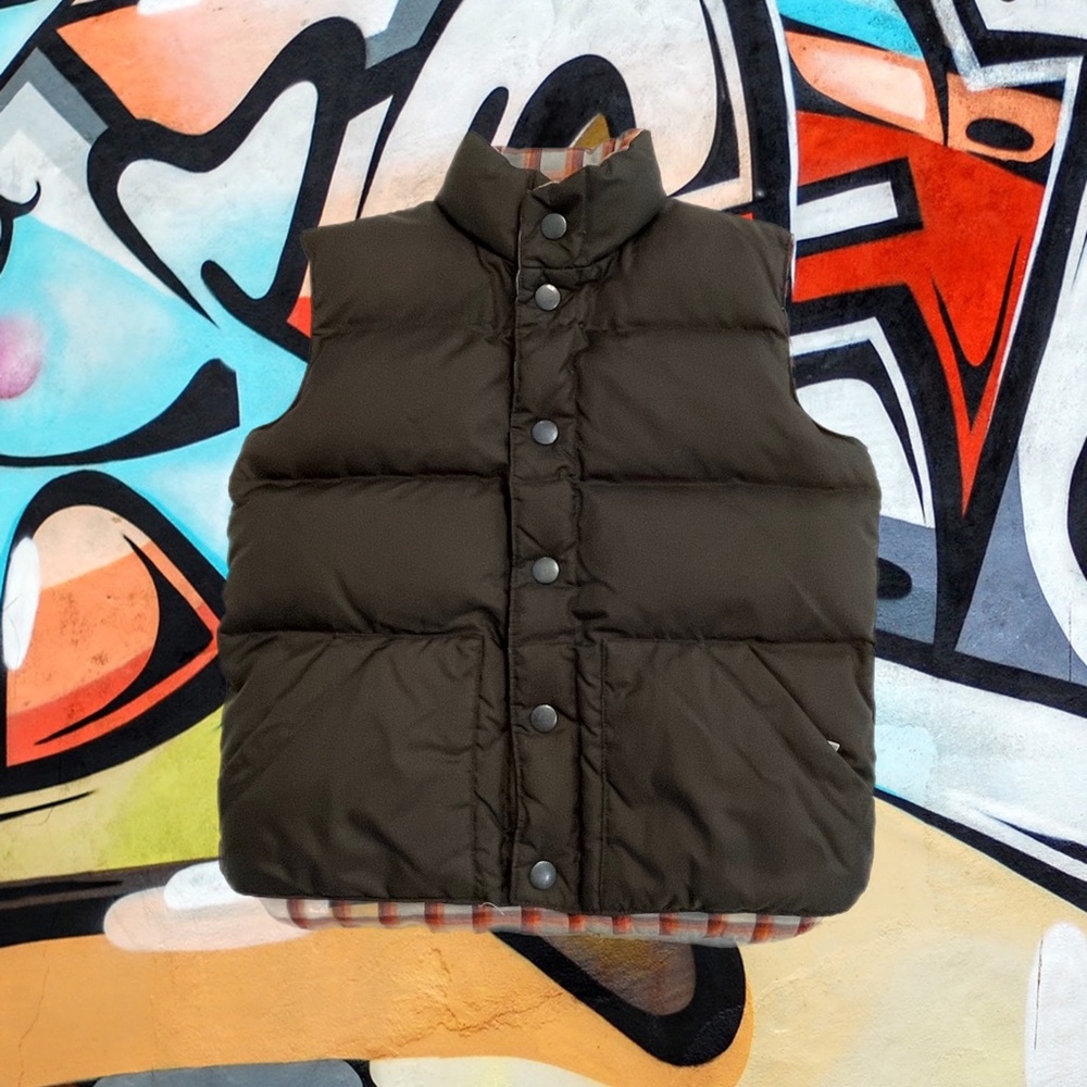 Stylish Bubble Vest in Brownish w/ Plaid Inside 24M from Kule